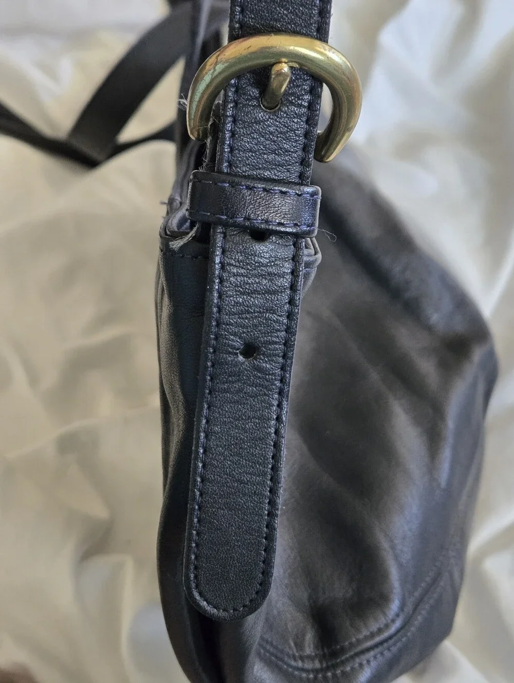 Coach Halsey 4121 Black Hobo Bag Purse Crossbody Vintage Leather Made In 1992